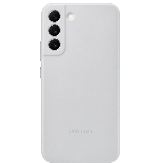 Samsung S22+ nahkainen suojakuori (harmaa)
