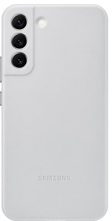 Samsung S22+ nahkainen suojakuori (harmaa)