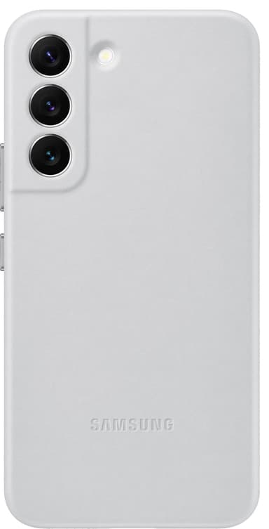Samsung S22 nahkainen suojakuori (harmaa)