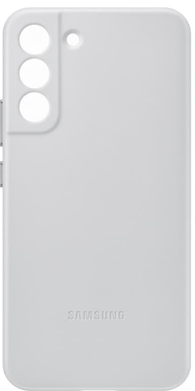 Samsung S22+ nahkainen suojakuori (harmaa)