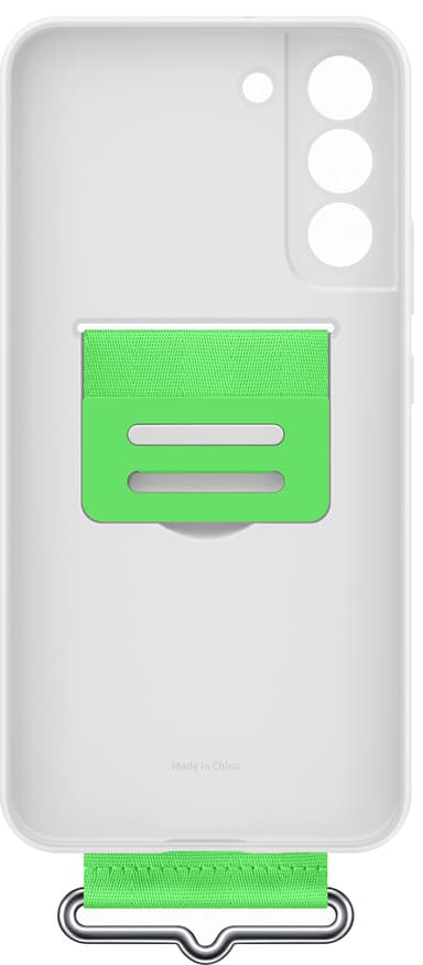 Samsung S22 Plus silikoninen suojakuori + hihna (valkoinen)