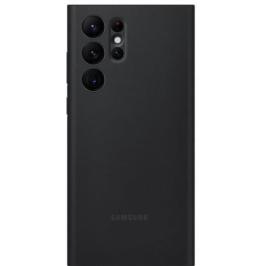 Samsung Clear View Galaxy S22 Ultra suojakotelo (musta)