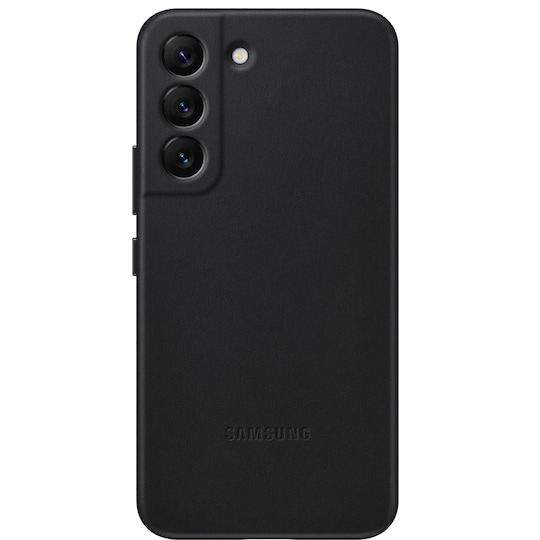 Samsung Leather Galaxy S22 suojakuori (musta)