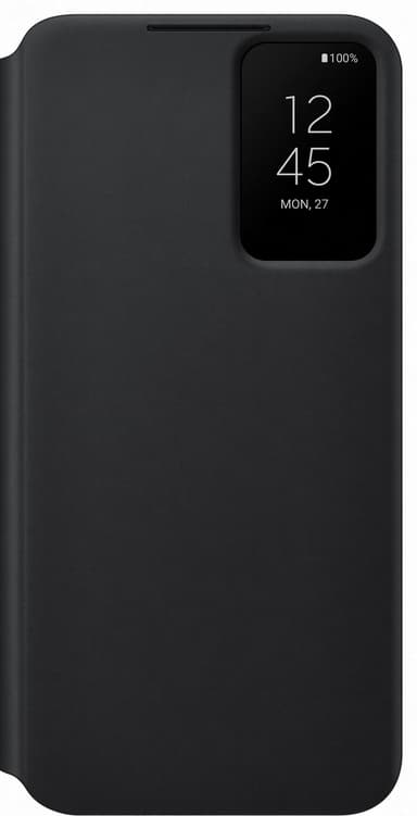 Samsung Clear View Galaxy S22 Plus suojakuori (musta)