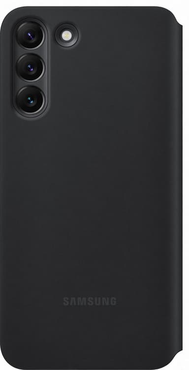 Samsung Clear View Galaxy S22 Plus suojakuori (musta)