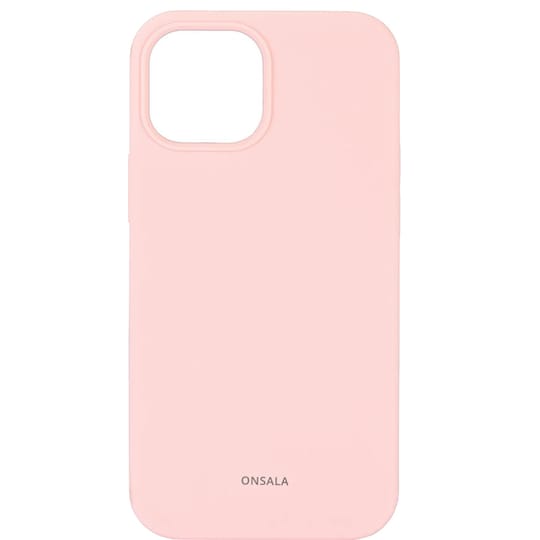 Onsala iPhone 13 mini silikoninen suojakuori (vaaleanpunainen)