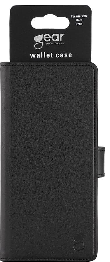 Gear Motorola G200/Edge S30 lompakkokotelo (musta)