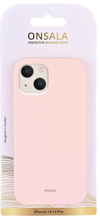 Onsala iPhone 12/12 Pro Silicone suojakuori (kalkkipinkki)