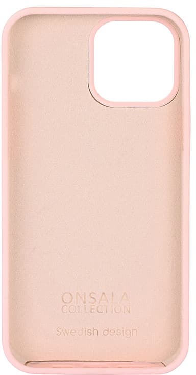 Onsala iPhone 13 Pro Max silikoninen suojakuori (vaaleanpunainen)