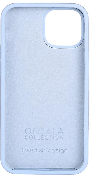 Onsala iPhone 13 mini silikoninen suojakuori (vaaleansininen)