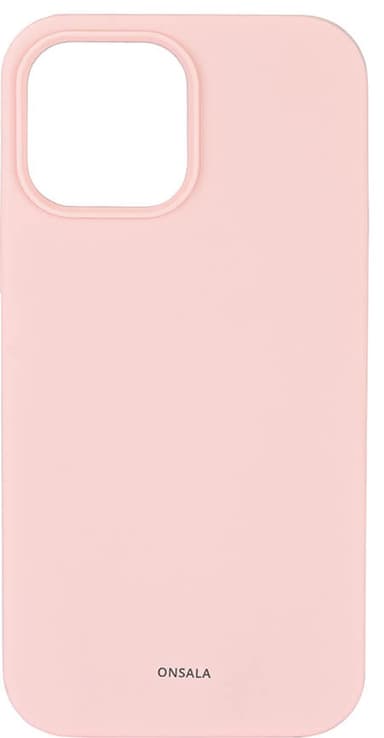 Onsala iPhone 13 Pro Max silikoninen suojakuori (vaaleanpunainen)