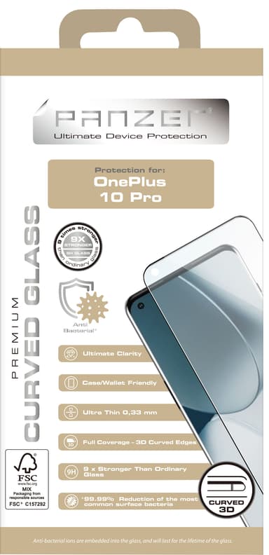 Panzer Curved One Plus 10 Pro/11 näytönsuoja