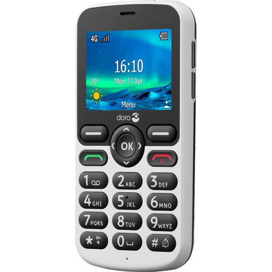 Doro 5861 matkapuhelin (valkoinen/musta)