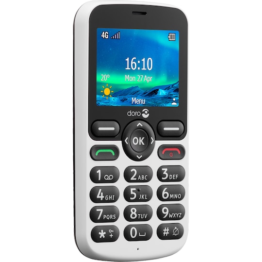 Doro 5861 matkapuhelin (valkoinen/musta)