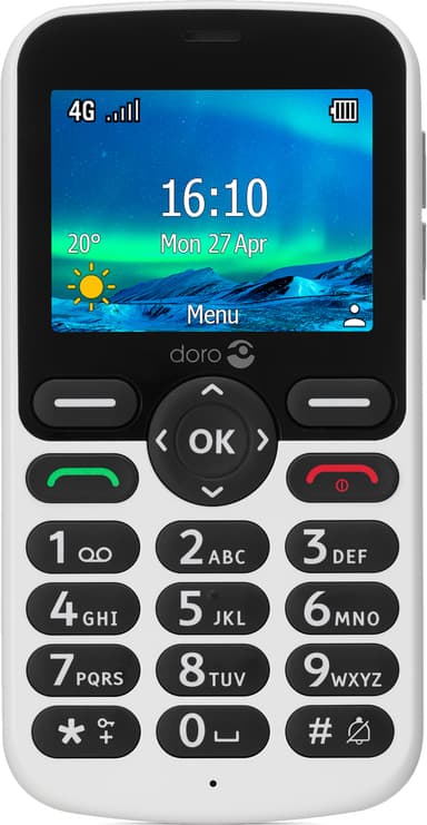Doro 5861 matkapuhelin (valkoinen/musta)