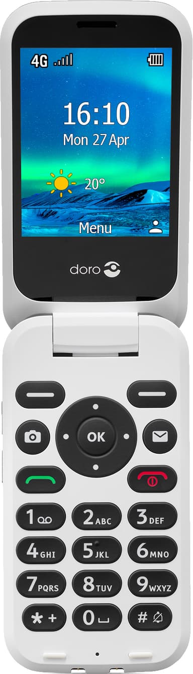 Doro 6821 matkapuhelin (musta/valkoinen)