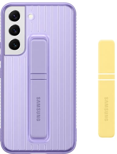 Samsung S22 suojakuori jalustalla (laventeri)