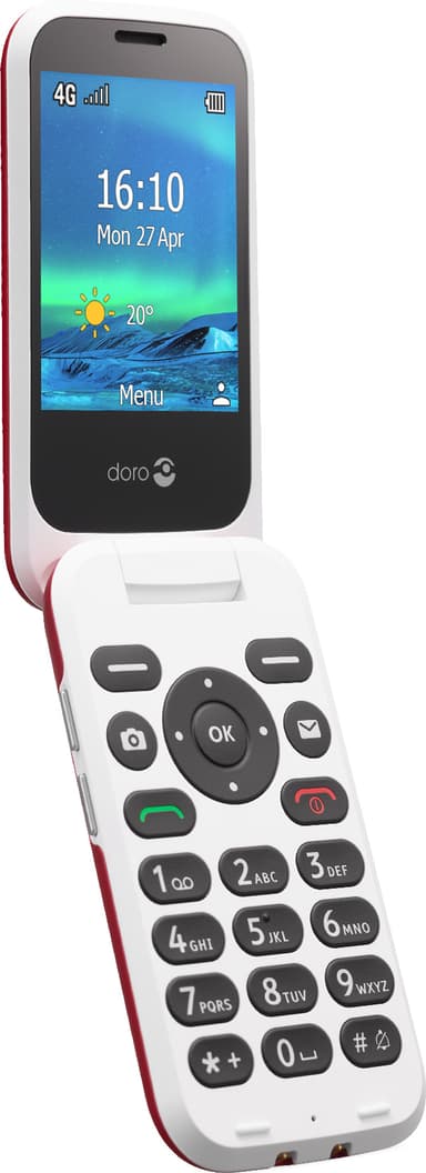 Doro 6821 matkapuhelin (punainen/valkoinen)