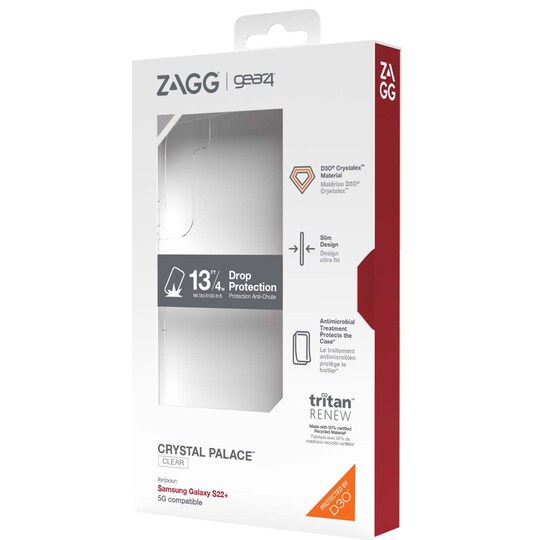 Zagg Gear4 Crystal Palace Samsung Galaxy S22+ suojakuori