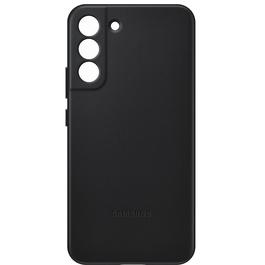Samsung Leather Galaxy S22+ suojakuori (musta)