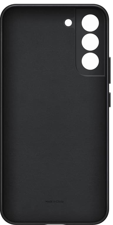 Samsung Leather Galaxy S22+ suojakuori (musta)