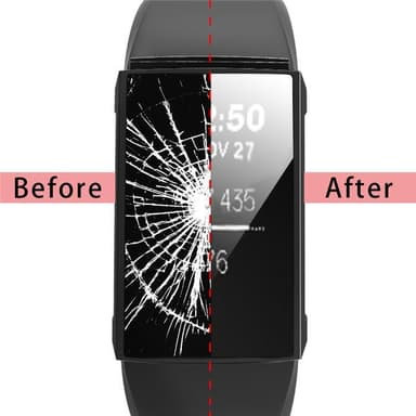 Näytönsuoja / kansi Fitbit Charge 4 TPU Blackille