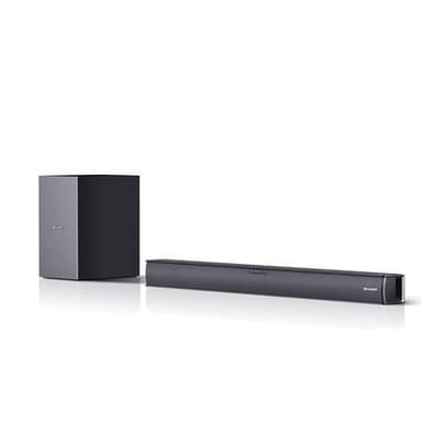 Sharp HT-SBW182 2.1 ohut Soundbar HDMI, optinen, Bluetooth, 160 W, 74 cm langattomalla subwooferilla