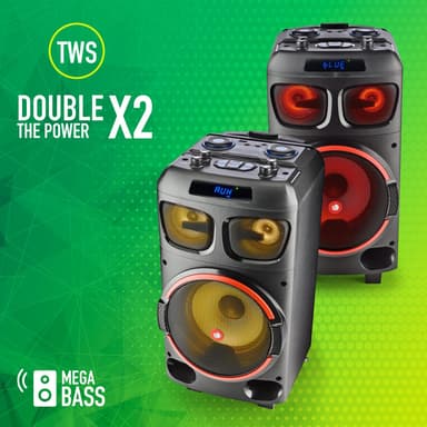 Juhlikaiutin Wilddub0 120 W akku BT TWS mic-in
