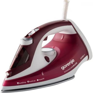 Gorenje Steam Iron SIH3000RBC Höyrysilitysrauta, 3000 W, Vesisäiliön tilavuus 350 ml, Jatkuva höyry 40 g/min, Punainen/Valkoinen