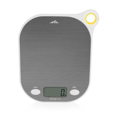 ETA Keittiövaaka Grami ETA377790000 Maksimipaino (kapasiteetti) 8 kg, Asteikko 1 g, Näyttötyyppi LCD, Valkoinen/Ruostumaton teräs