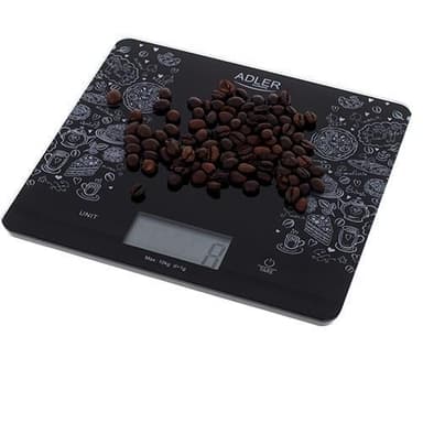 Adler Keittiövaa'at AD 3171 Enimmäispaino (kapasiteetti) 10 kg, asteikko 1 g, Näytön tyyppi LCD, musta
