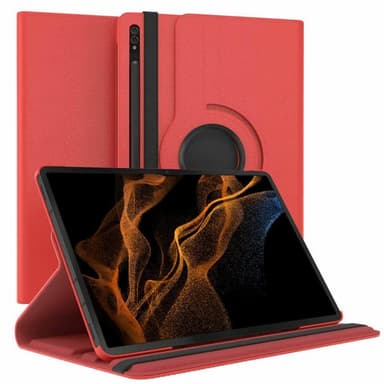 360° käännettävä kotelo Samsung Galaxy Tab S8 Ultra 14.6 - Punain