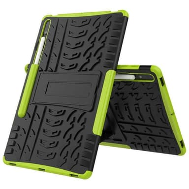 Iskunkestävä kuori jalustalla Samsung Galaxy Tab S8 11.0 - Vihreä