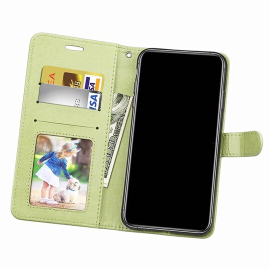 Lompakkokotelo 3-kortti Motorola Moto G7 Play - Vihreä