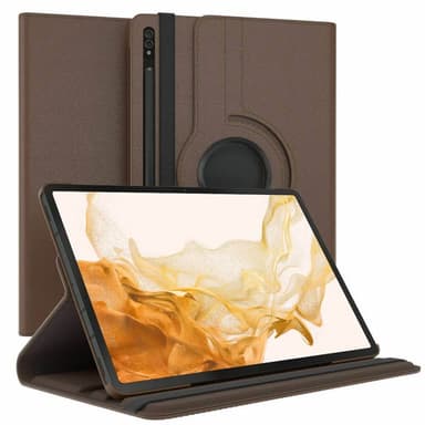 360° käännettävä kotelo Samsung Galaxy Tab S8 Plus 12.7 - Ruskea