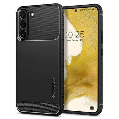 Spigen Rugged Armor kuori Samsung Galaxy S22 - Musta