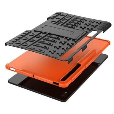 Iskunkestävä kuori jalustalla Samsung Galaxy Tab S8 11.0 - Oranssi