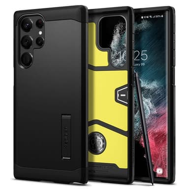 Spigen Tough Armor kuori Samsung Galaxy S22 Ultra - Musta