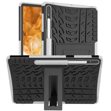 Iskunkestävä kuori jalustalla Samsung Galaxy Tab S8 Plus 12.7 - Valk