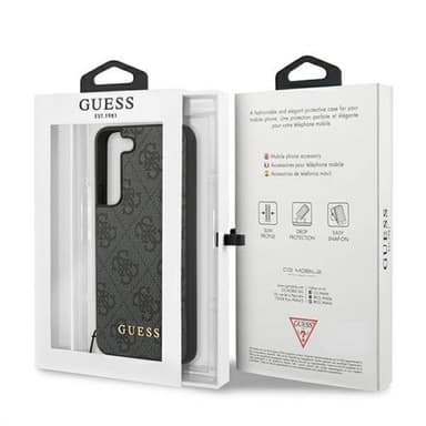 Guess 4G Charms Collection kotelo Samsung Galaxy S22 - Harmaa