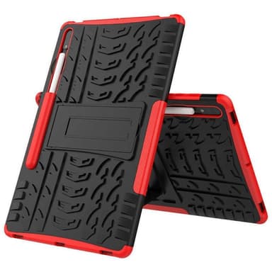 Iskunkestävä kuori jalustalla Samsung Galaxy Tab S8 Plus 12.7 - Puna