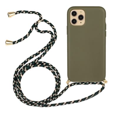 SKALO iPhone 13 Mobiilikauluksen suojakuori - Tummanvihreä