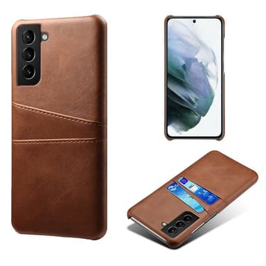 SKALO Samsung S21 FE PU-nahkainen Korttikotelo - Ruskea