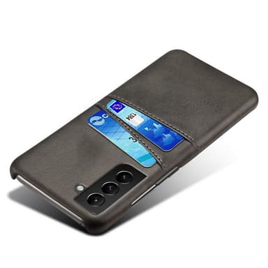 SKALO Samsung S21 FE PU-nahkainen Korttikotelo - Musta