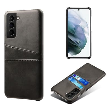 SKALO Samsung S21 FE PU-nahkainen Korttikotelo - Musta