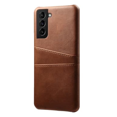 SKALO Samsung S21 FE PU-nahkainen Korttikotelo - Ruskea