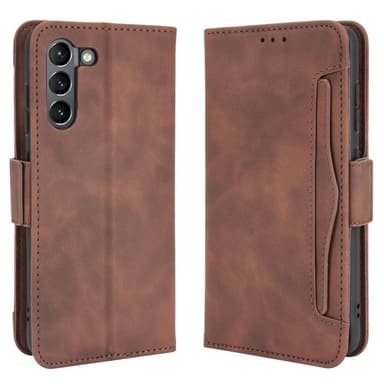 SKALO Samsung S21 FE 6-lokeroa Lompakkokotelo - Ruskea