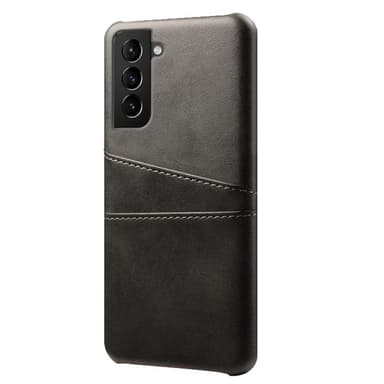 SKALO Samsung S21 FE PU-nahkainen Korttikotelo - Musta