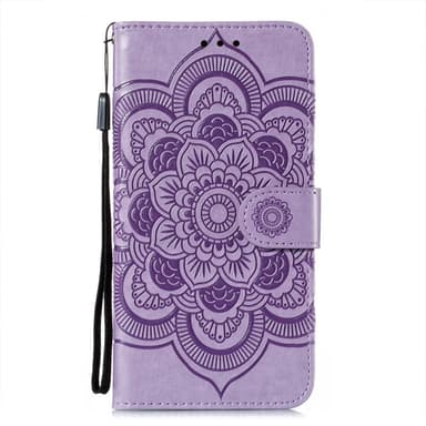 SKALO Samsung S21 FE Mandala lompakkokotelo - Violetti