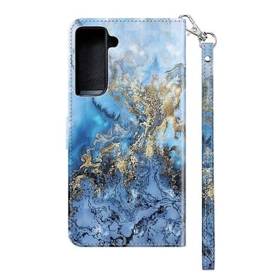 SKALO Samsung S21 FE Marmori 3D Lompakkokotelo